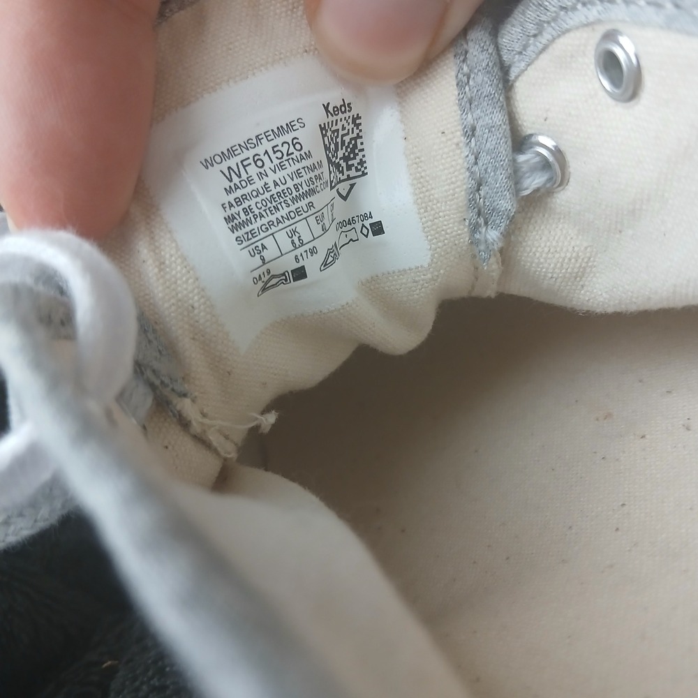 Keds Champion Jersey Sneakers 9 Grey Low Top Lace Up Dream Foam WF61526 - Picture 4 of 10